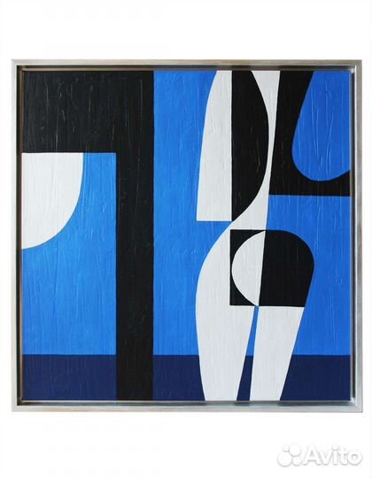 Абстрактная картина, холст акрил 80*80 см