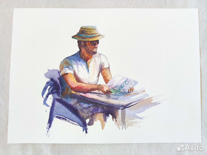 Акварельные картины. Люди. Портрет