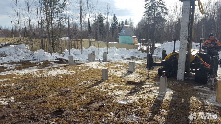 Фундамент на жб сваях / Жб сваи / Забивные сваи