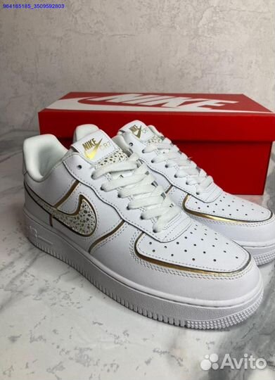 Nike Air Force 1 Low CR7 By You, бело-золотой (Арт