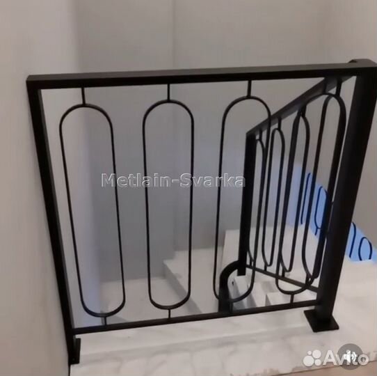 Перила сварные на лестницу в дом № 31