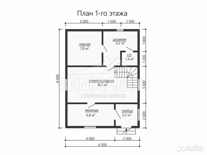 Баня каркасная под ключ