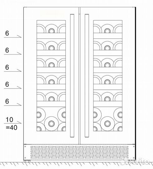 Винный шкаф MC Wine W46-2DB
