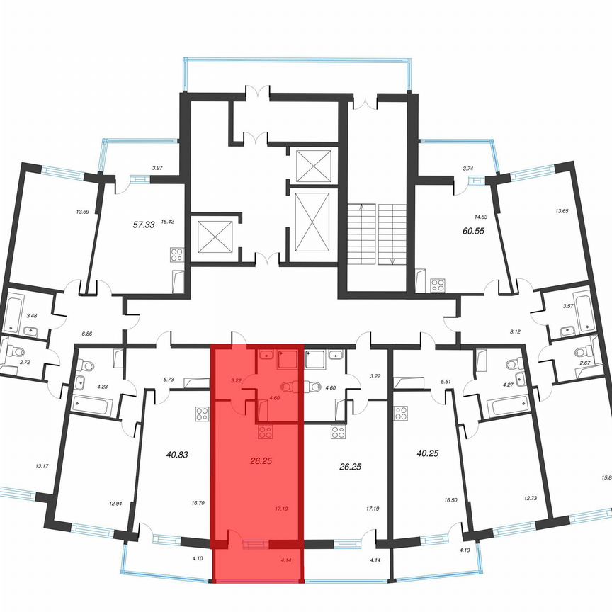 Квартира-студия, 29,2 м², 2/22 эт.