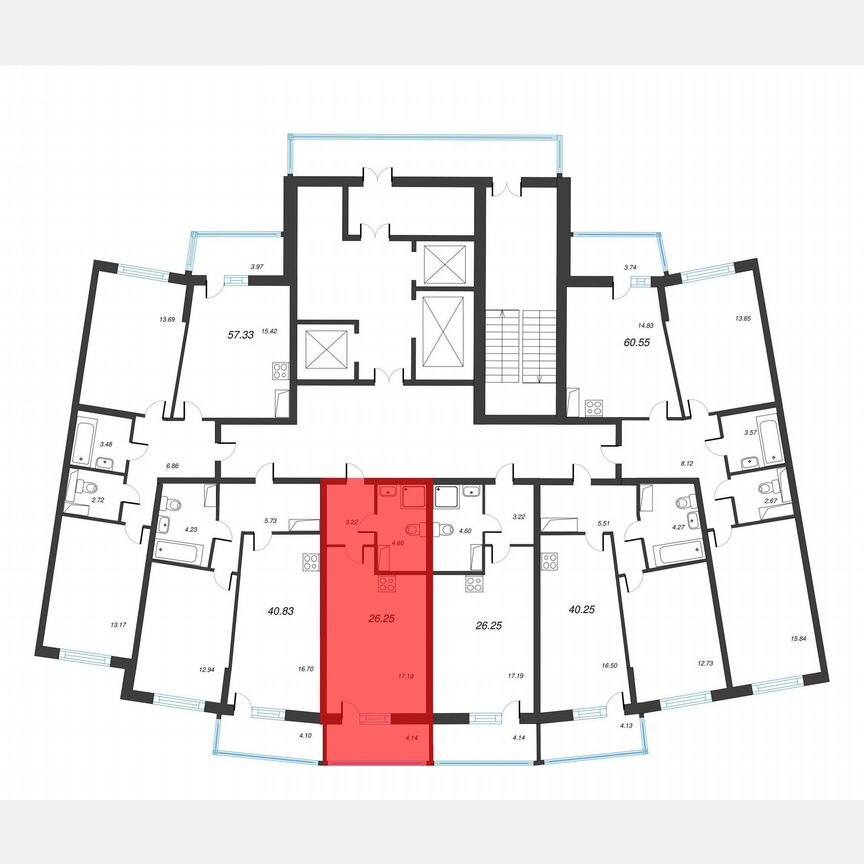 Квартира-студия, 29,2 м², 2/22 эт.