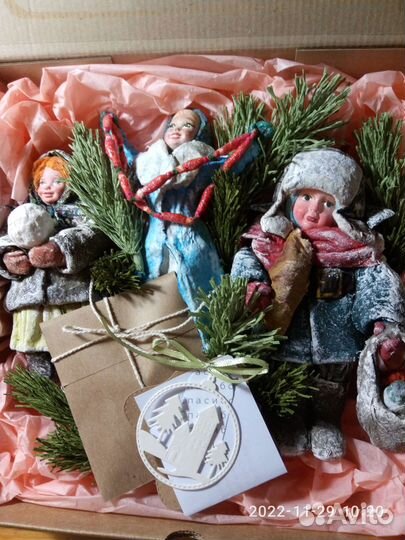 Набор ватных елочных игрушек