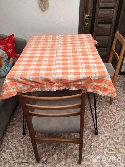 Комплект шторы + скатерть (льняные)