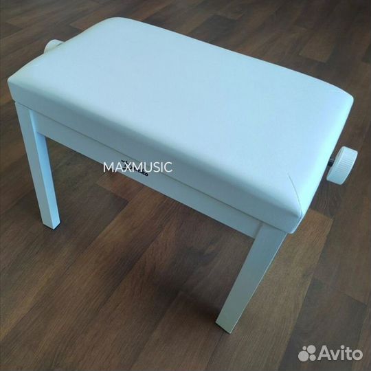 Банкетка для пианино белая матовая