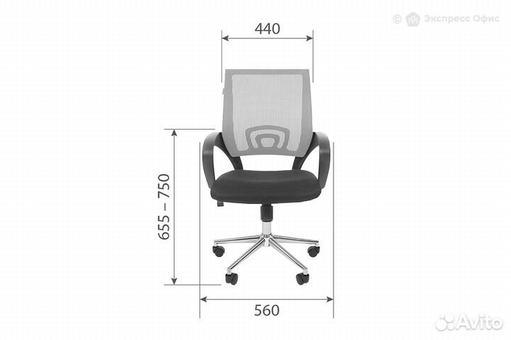Кресло офисное Chairman 696 хром new