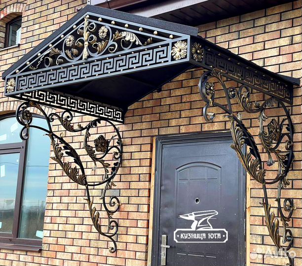 Кованый козырек (z-1) Художественная ковка