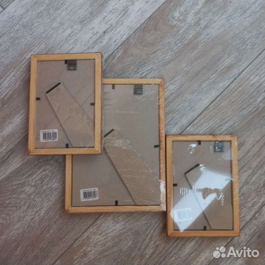 Новая деревянная рамка для фото постера