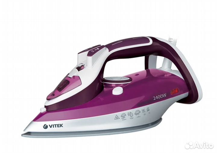 Утюг vitek VT-1246, фиолетовый/белый