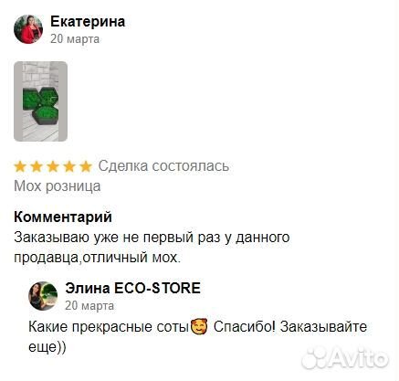 Круглое панно из мха 50 см микс