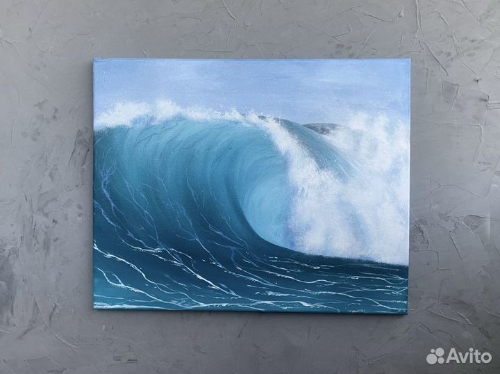 Картина маслом волна