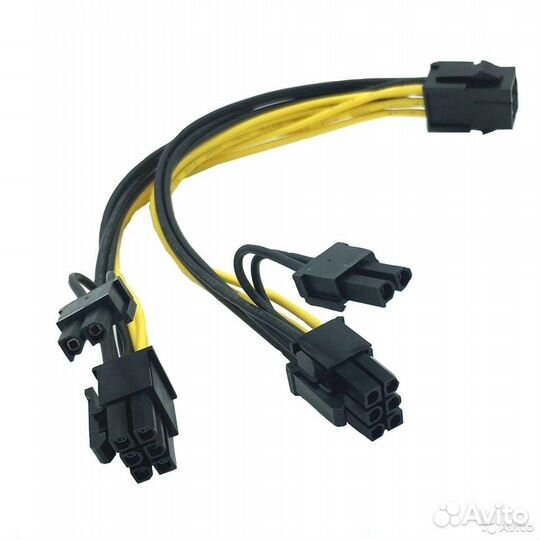 Переходник питания PCI-E 6Pin - 2x (6+2Pin)