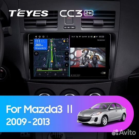 Магнитола Teyes CC3 2K 6/128 Mazda 3 BL