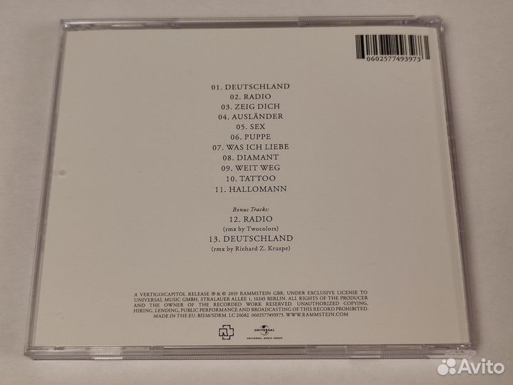 Cd Rammstein - Untitled