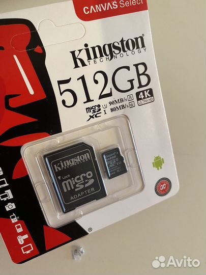 Карта памяти micro SD 512 гб kingston