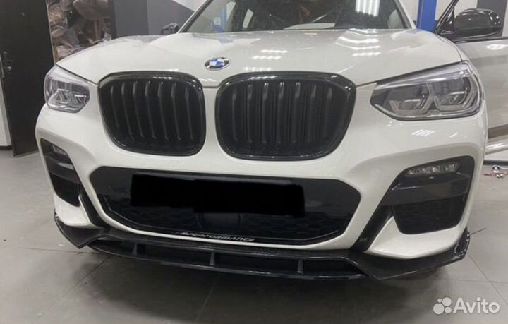 Сплиттер губа BMW X3 G01 X4 G02 M черный