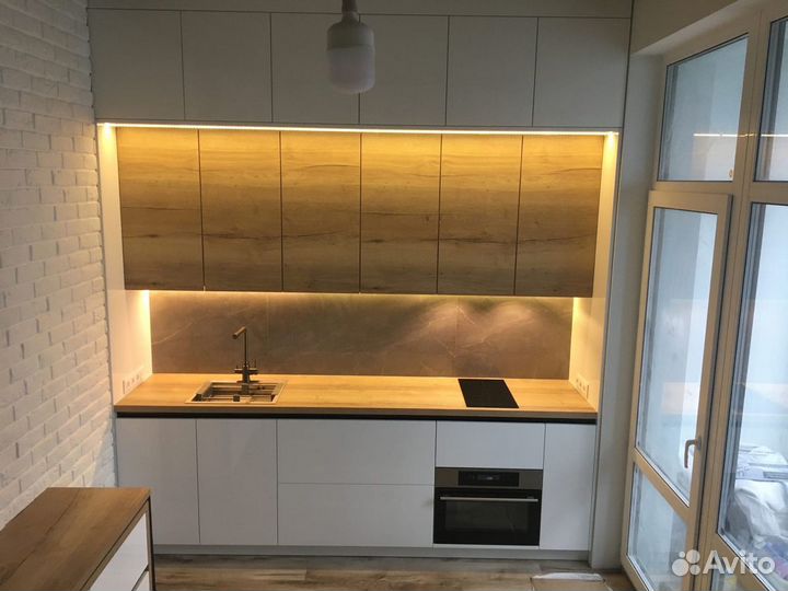 Прямой кухонный гарнитур 