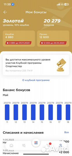 Бонусы Спортмастер