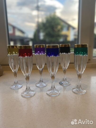 Фужеры бокалы богемия