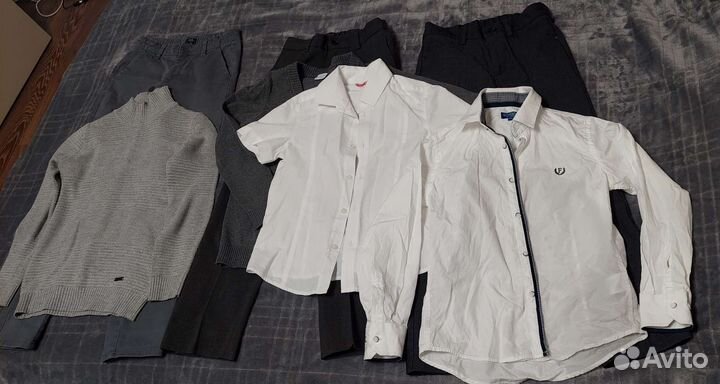 Школьные вещи на мальчика, брюки,рубашка128 134