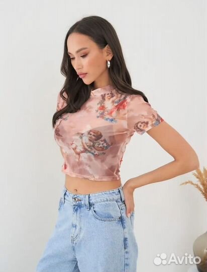 Кроп топ сетка