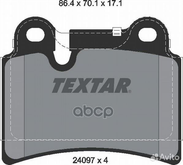 Колодки тормозные задние 2409701 Textar
