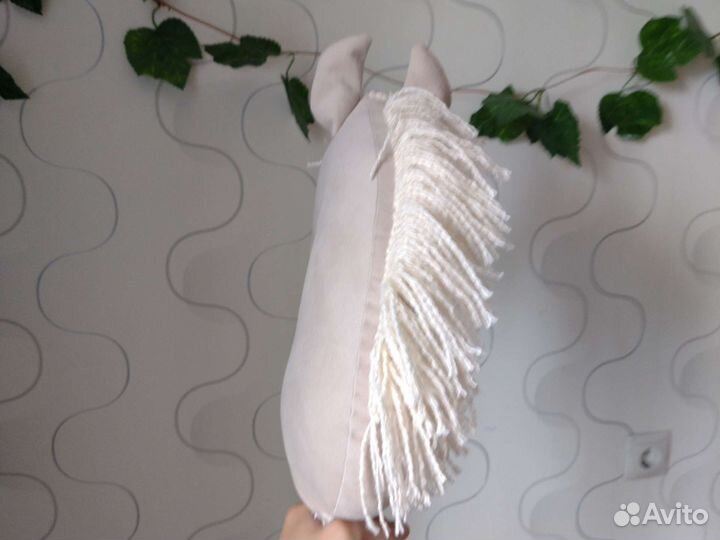 Изобелловый хоббихорс/ лошадка на палочке