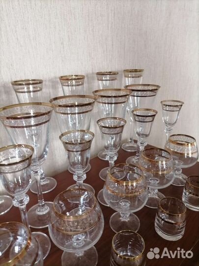 Хрустальные бокалы богемия