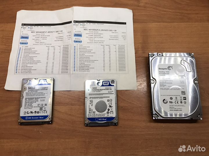 Жесткий диск HDD WD, Seagate 500gb-1tb