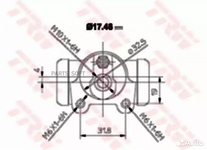 BWA129 TRW/Lucas Цилиндр тормозной рабочий зад лев