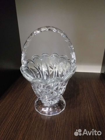 Хрустальная корзинка bohemia