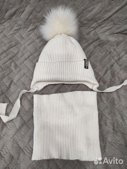 Шапка зимняя для девочки 50 52
