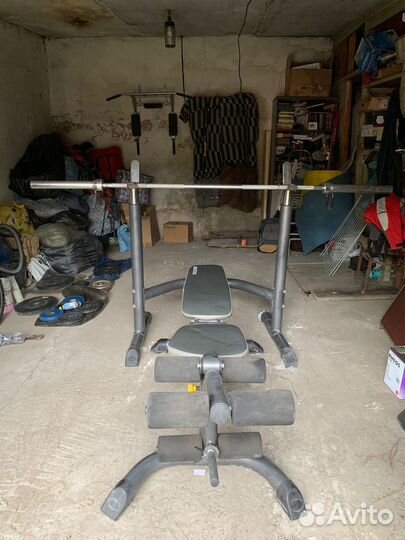 Скамья для жима + стойки для штанги Torneo