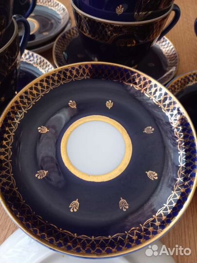 Чайная пара лфз кобальтовая сетка