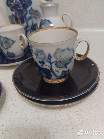 Сервиз кофейный Чёрный виноград лфз