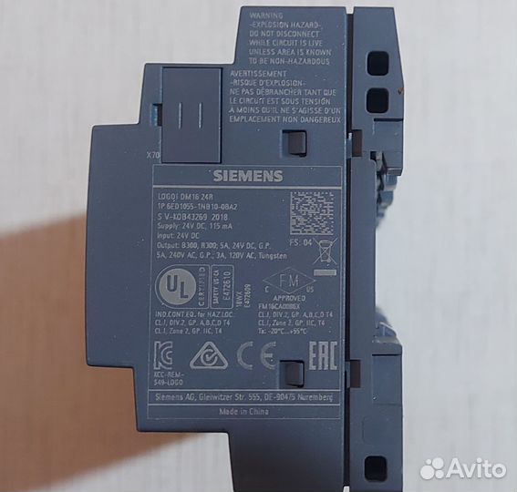 Контроллер Siemens logo 12/24 и 2 блока DM 16