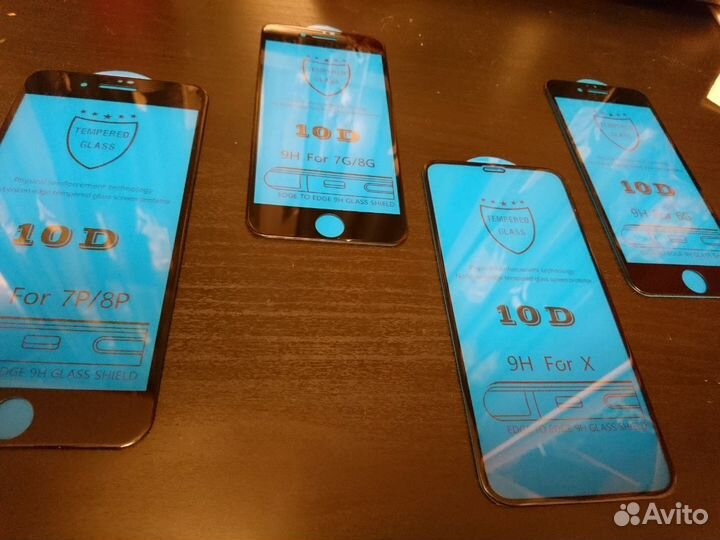 Защитное стекло iPhone, samsung, honor, Xiaomi red