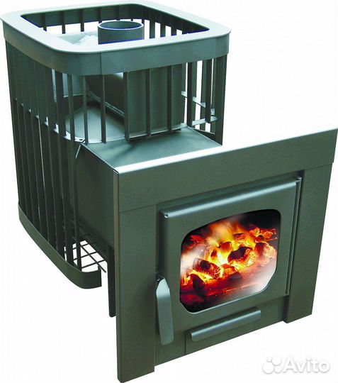 Печь Для Бани Каменка Мини удлиненная топка