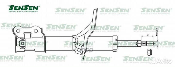 Амортизатор Hyundai Elantra (2000) передний пр