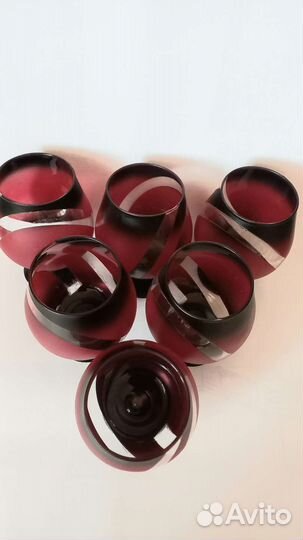 Фужеры бокалы цветное стекло