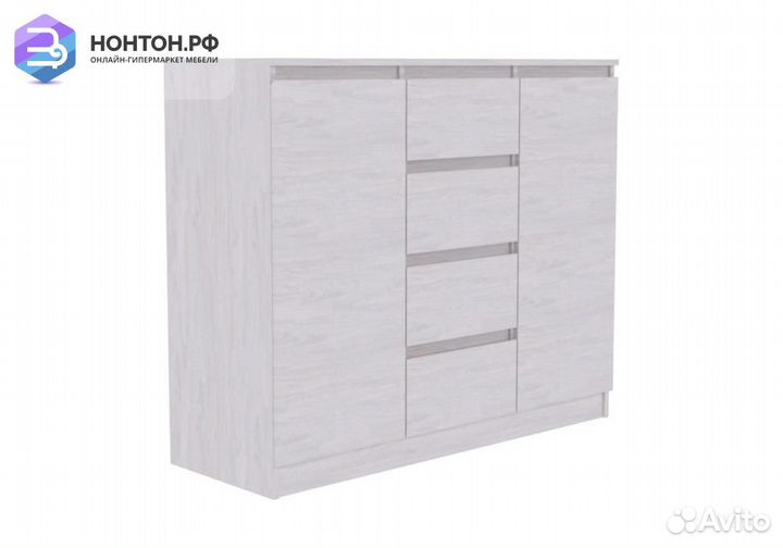 Комод Бриз-1 с дверцами ясень анкор светлый