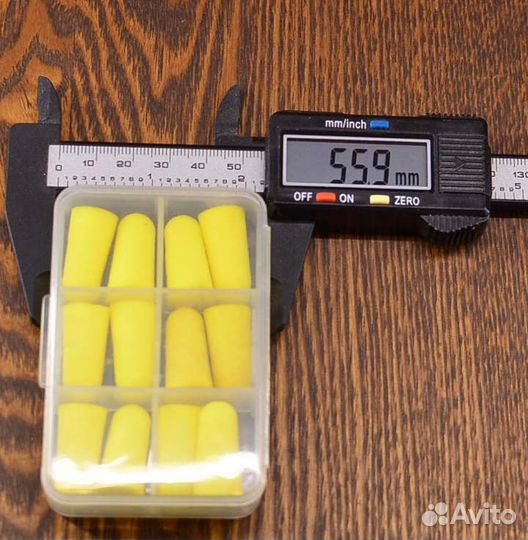 Жёлтые беруши для сна 6 пар с кейсом для хранения