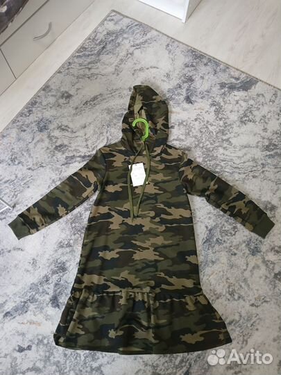 Новое платье из футера для девочек р.140-146 см