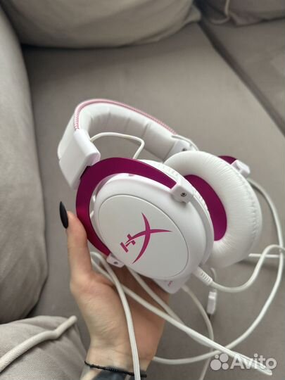 Наушники HyperX Cloud II white/pink/белые