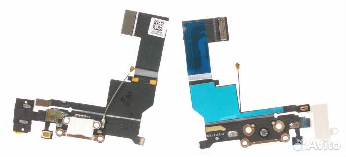 Шлейф для iPhone 5S + разъем зарядки + разъем гарн