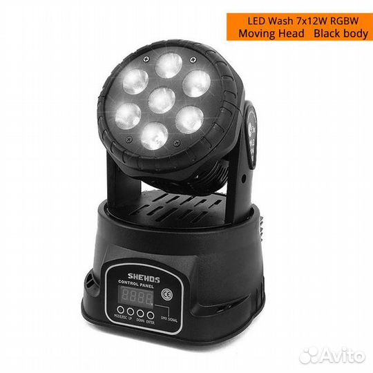 Вращающаяся голова Moving Head Led Wash 7х12 rgbw
