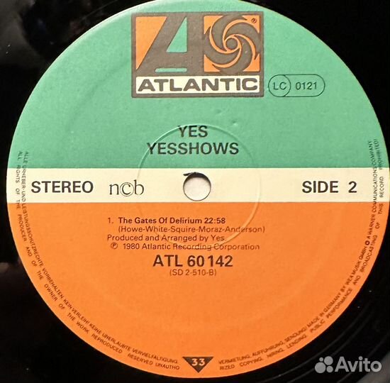 Yes – Yesshows 2LP (Скандинавия 1980г.)